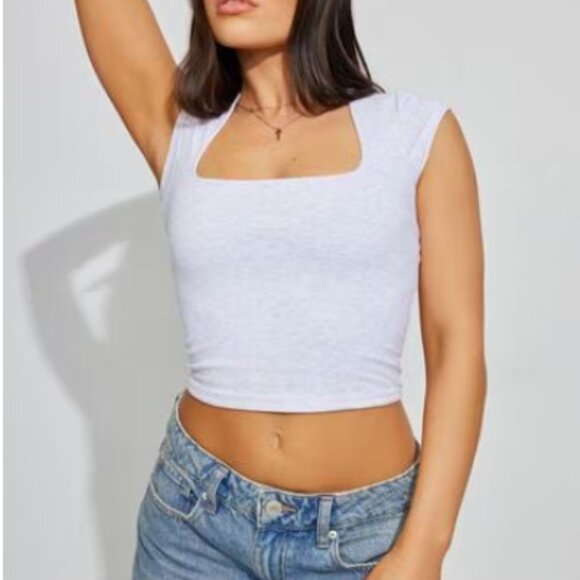 Portia Square Neckline Tee - Picture 2 of 4